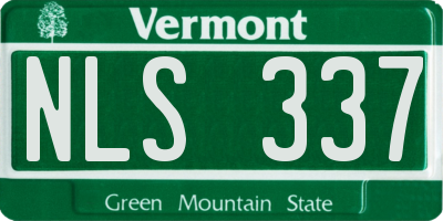 VT license plate NLS337