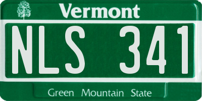 VT license plate NLS341