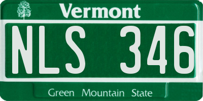 VT license plate NLS346