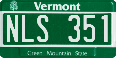 VT license plate NLS351