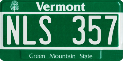 VT license plate NLS357