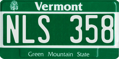 VT license plate NLS358