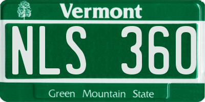 VT license plate NLS360