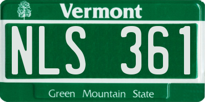 VT license plate NLS361