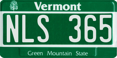 VT license plate NLS365