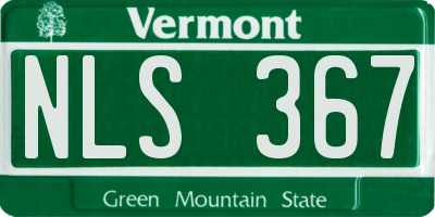 VT license plate NLS367