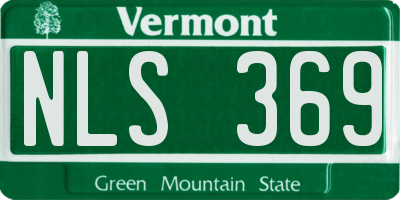 VT license plate NLS369