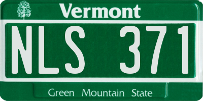 VT license plate NLS371