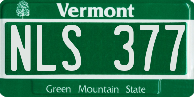 VT license plate NLS377