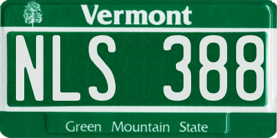VT license plate NLS388