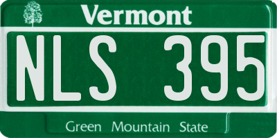 VT license plate NLS395