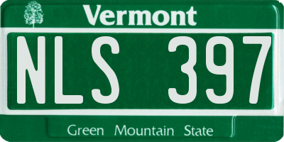 VT license plate NLS397