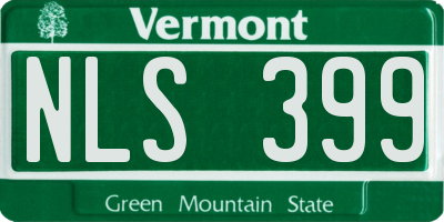 VT license plate NLS399