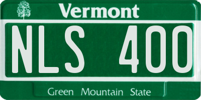 VT license plate NLS400