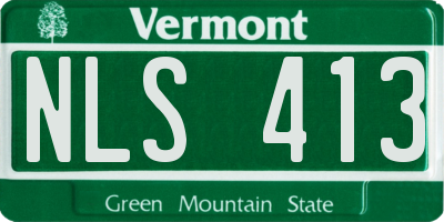 VT license plate NLS413
