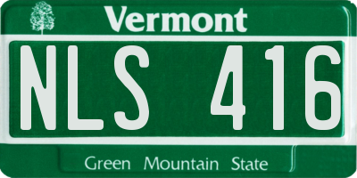 VT license plate NLS416