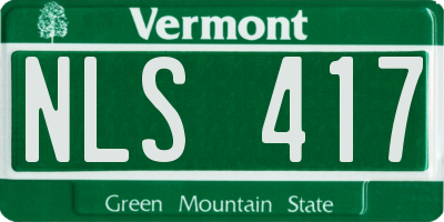 VT license plate NLS417