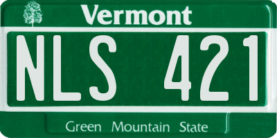 VT license plate NLS421