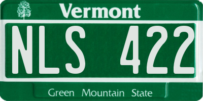 VT license plate NLS422