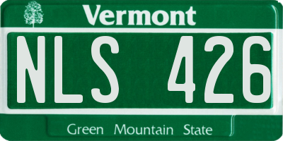 VT license plate NLS426