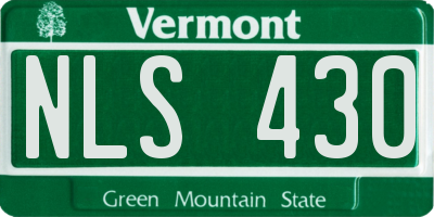 VT license plate NLS430