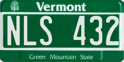 VT license plate NLS432