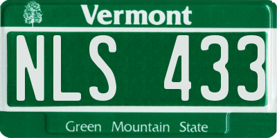 VT license plate NLS433