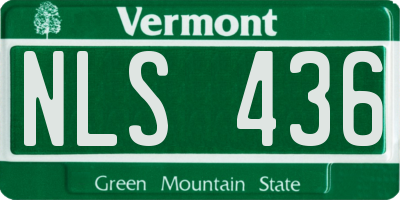 VT license plate NLS436