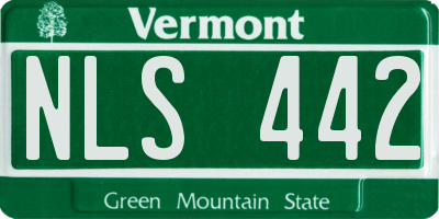 VT license plate NLS442