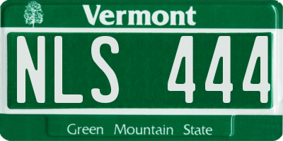 VT license plate NLS444