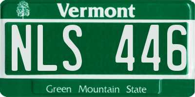 VT license plate NLS446