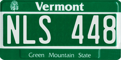 VT license plate NLS448