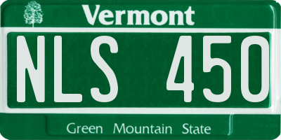 VT license plate NLS450