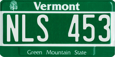 VT license plate NLS453