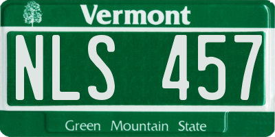 VT license plate NLS457