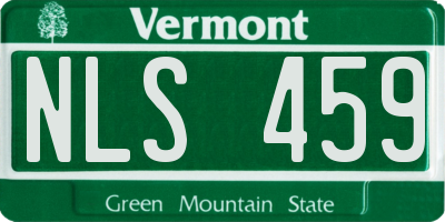 VT license plate NLS459