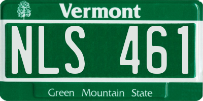 VT license plate NLS461