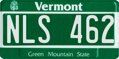 VT license plate NLS462