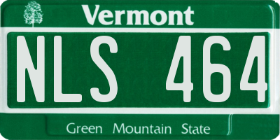 VT license plate NLS464