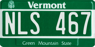 VT license plate NLS467
