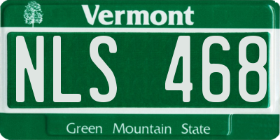 VT license plate NLS468