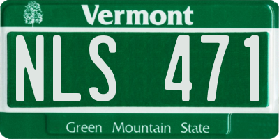 VT license plate NLS471