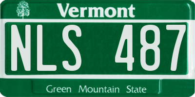VT license plate NLS487