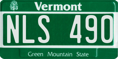 VT license plate NLS490