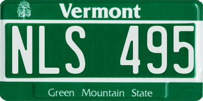 VT license plate NLS495