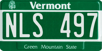 VT license plate NLS497