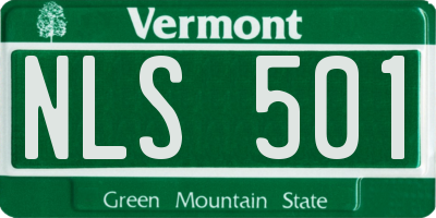 VT license plate NLS501