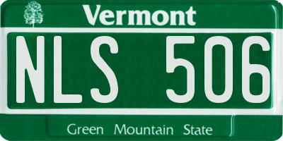 VT license plate NLS506