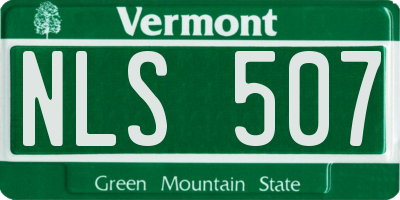 VT license plate NLS507