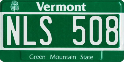 VT license plate NLS508